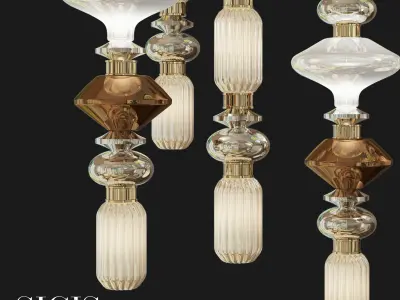 BALLET CEILING LAMP 3D model