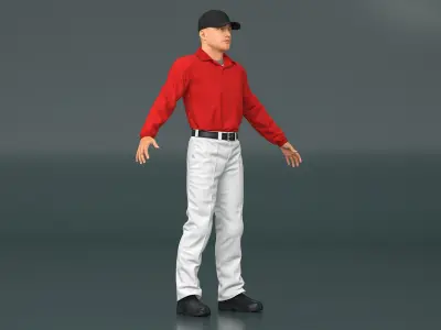  Young Man in Casual Clothes Rigged for Maya 