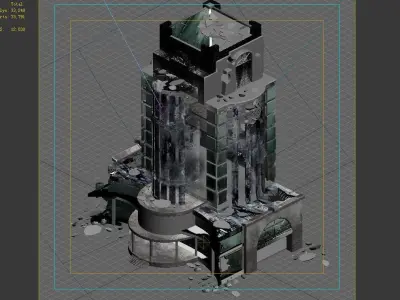 The future world - street waste 04 3D model