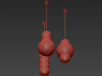 Formagenda spheres hanging from ceiling 3D model