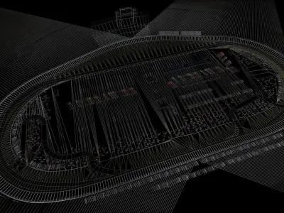 Nashville Superspeedway Game Ready Low-poly 3D model