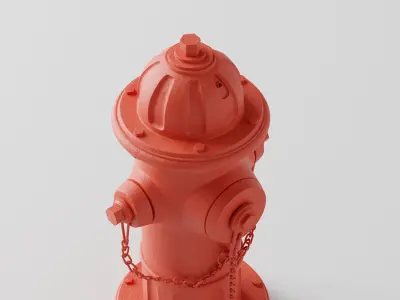 Fire hydrant Low-poly 3D model