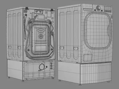 LG Twinwash WM4370HKA 3D model