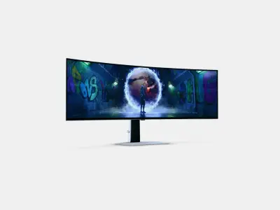 49 Inch Odyssey OLED G9 G93SD DQHD 240Hz Gaming Monitor 3D model