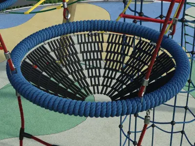 Children rope playground 3D model