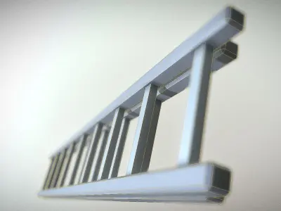 Lowpoly Metal Ladder Low-poly 3D model