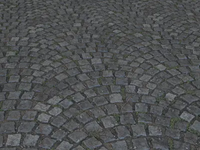 COBBLESTONE PAVEMENT PBR SEAMLESS TEXTURE 3D model