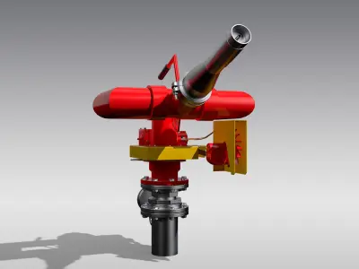 Oscillating Fire Monitor 3D model