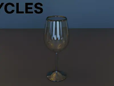 Wine Glass 3D Model 3D model