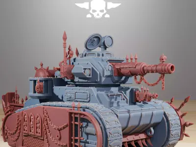 GrimGuard Light Tank Corrupted Conversion Kit 3D print model