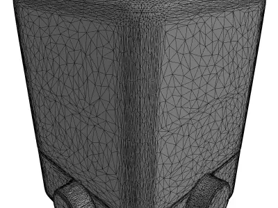 Minimalist Chrome Control Unit Low-poly 3D model