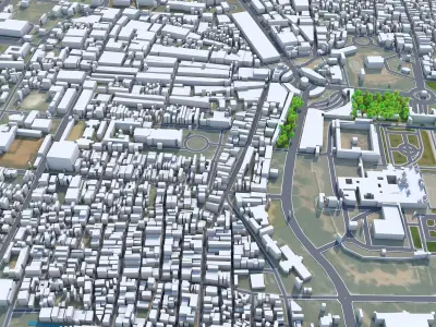Mysore Karnataka India 25km AI Low-poly 3D model