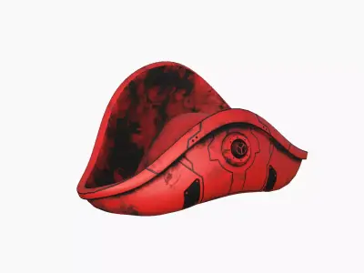SciFi Pirate Hat A10 - Futuristic Character Design Low-poly 3D model