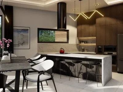 Kitchen Modern Set 3D model