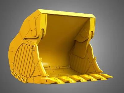 Excavator Bucket -  6030 FS Hydraulic Mining Shovel  3D model