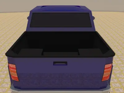 4 Door 4X4 Pick-up Truck Low-poly 3D model