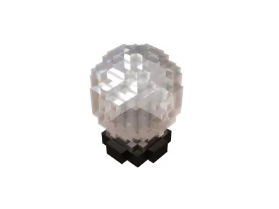 Voxel Crystal Ball V1 001 Low-poly 3D model