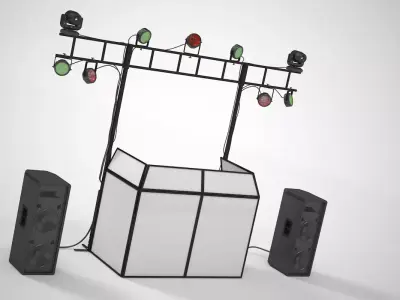 DJ Booth 3D model