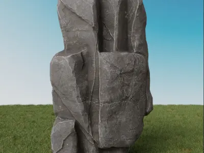 Gameready Realistic Rock 3D Model Low-poly 3D model