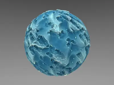 Ice - Stylised PBR Texture - Material 3D model