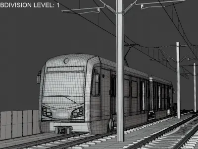 LA light rail bridge 3D model