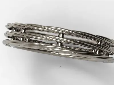 A set of four rope rings 3D print model