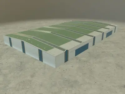 EDDB Hangar 6 Low-poly 3D model