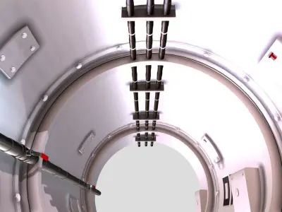 Spaceship - Corridor Low-poly 3D model