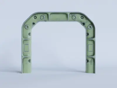 Modular Post Apocalyptic and Militaristic Bunker Set Low-poly 3D model