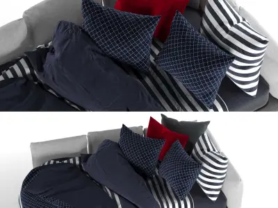 Corner Platform Bed 3D model