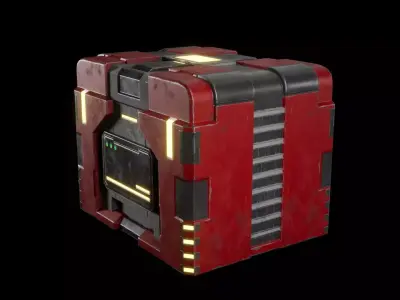 Scifi Containers Boxes Pack Low-poly 3D model