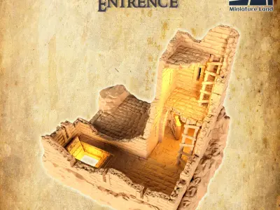 Old Catacomb Entrence Tabletop Terrain 28 MM 3D print model