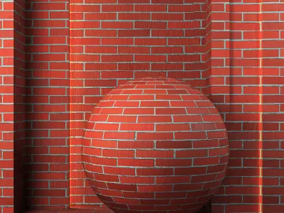 4K Brick Wall Textures  - 5 Patterns - Seamless PBR Red Bricks Texture