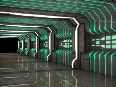 Sci Fi Corridor  Futuristic Corridor 3D model