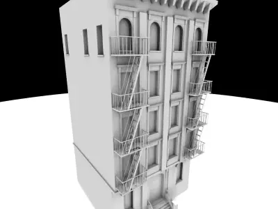 Nyc Building 12 type 2 Low-poly 3D model