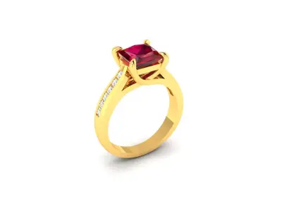 Women Ring  Render 3dm STL OBJ FBX Details 3D print model 325