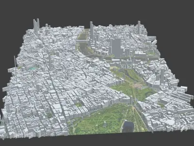 London City Low-poly 3D model purchase