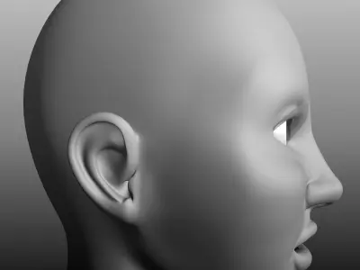 Alexa Female Base Mesh Free low-poly 3D model