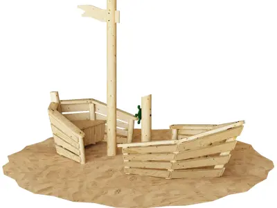 Small ship without floor 3D model