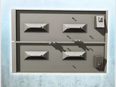 Large modern corner building with first floor store and roof chi 3D print model