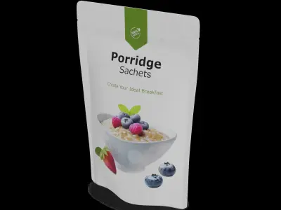 Porridge Porridge Sachets Low-poly 3D model