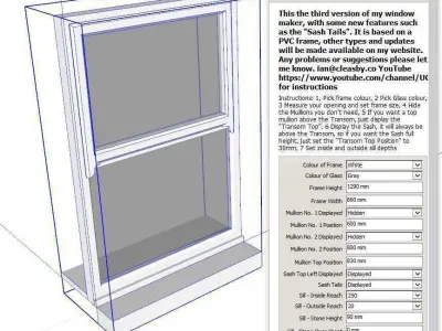 Dynamic Sketchup Window Maker 3D model