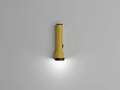 Flashlight portable lantern Low-poly 3D model