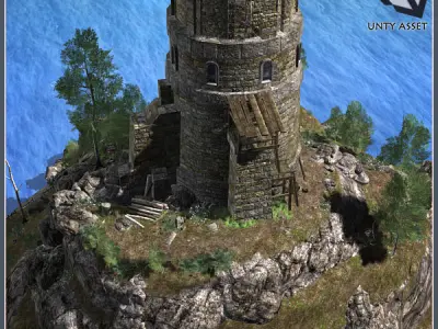 Wizards Tower Low-poly 3D model