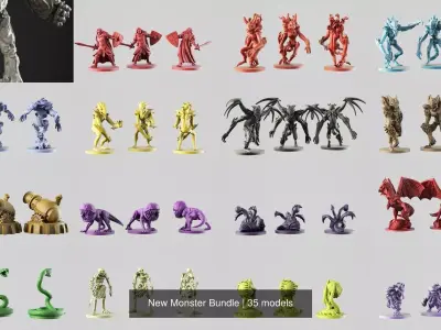New Monster Bundle 3D Model Pack