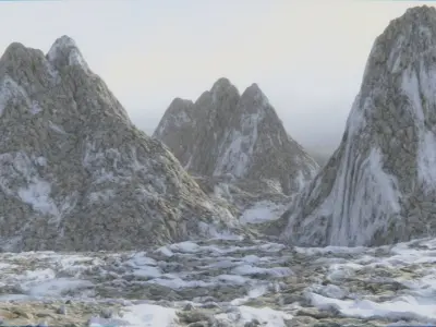 Landscapes 1 - Snowy Mountain 1c 3D model