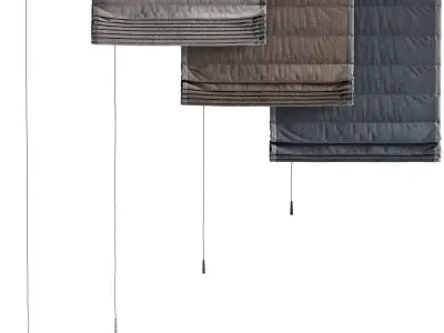 Roman blinds  3D model 3D model