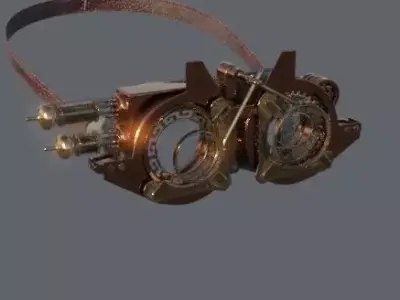 googles steampunk sci fi Low-poly 3D model