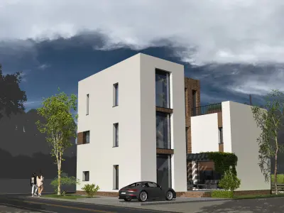 Family house plus office  furniture included 3D model