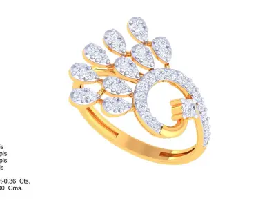   Women Ring MTL 3dm STL OBJ FBX Details 3D print model 5